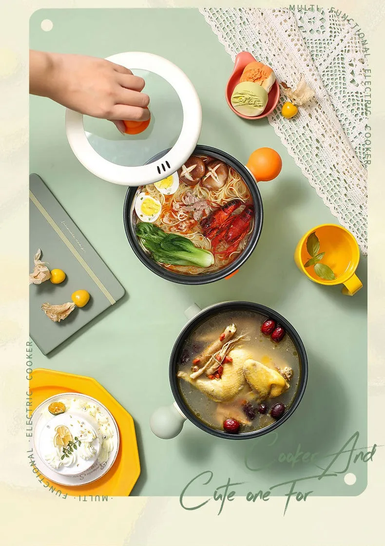Electric Rice Pot Multicooker Hotpot Stew Heating Pan Noodles Eggs Soup Steamer Rice Cookers Cooking Pot for Home