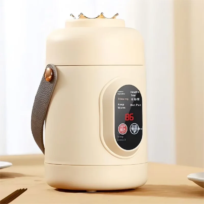 HOMEFISH Multifunctional Rice Cooker Portable Small Travel Electric Kettle Household Hot Pot with 110V US/220V EU Plug