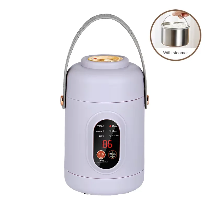 HOMEFISH Multifunctional Rice Cooker Portable Small Travel Electric Kettle Household Hot Pot with 110V US/220V EU Plug