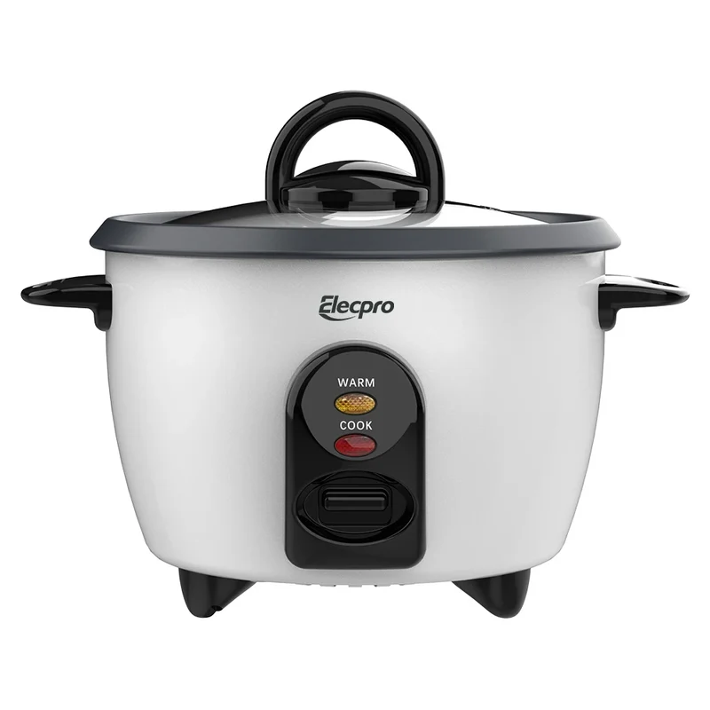 Elecpro Mini Rice Cooker 3 Cup Rice With Steamer, Portable Small Food Steamer, Removable Food Grade Non-Stick Inner pot