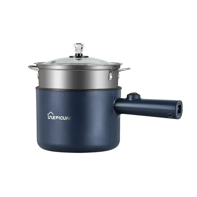 Non-stick Multifunctional Electric Skillet For Dormitory and Home Use Single/Double Layer Hot Pot Electric Rice Cooker 220V