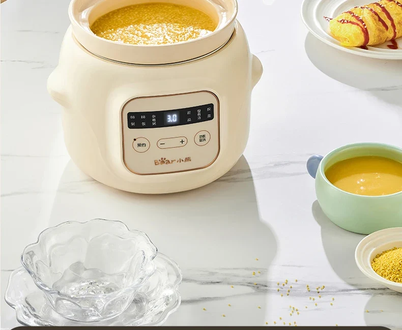 Bear baby food pot electric stew pot porridge small rice cooker porridge pot baby special automatic stew bb soup