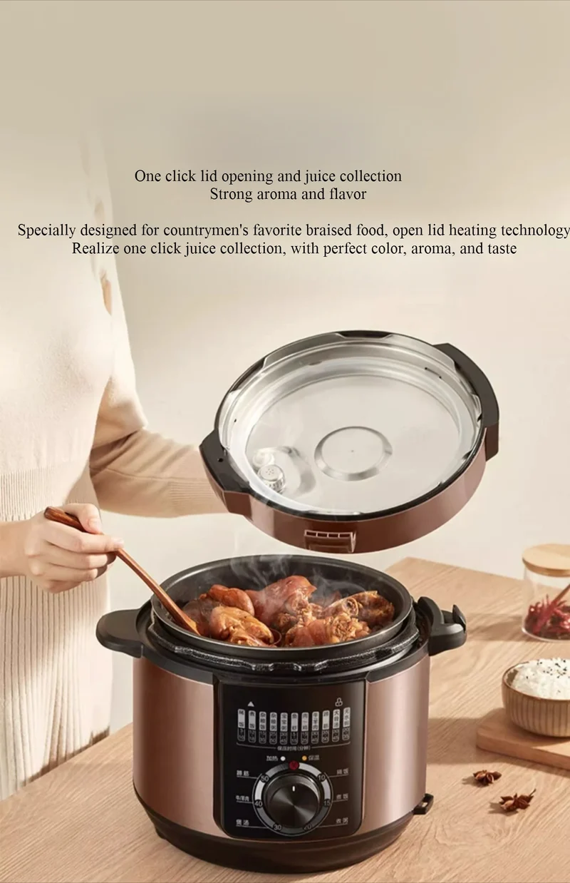 220V Electric Pressure Cooker Home Smart 5-liter Multi functional Pressure Cooker Rice Cooker