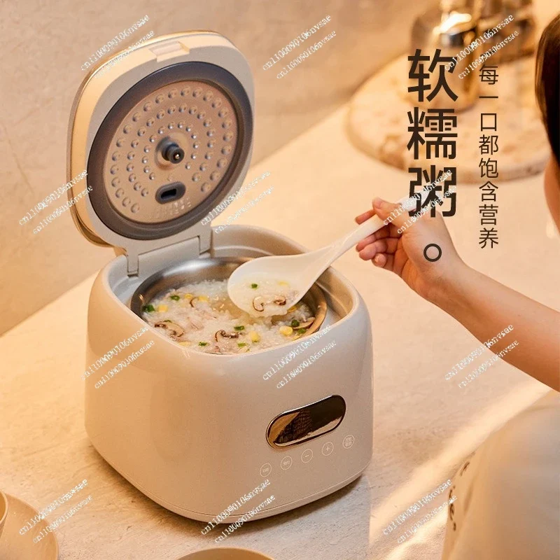 Rice cooker stainless steel 0 coated 3-4 people mini household rice soup separation 2-3 people rice cooker