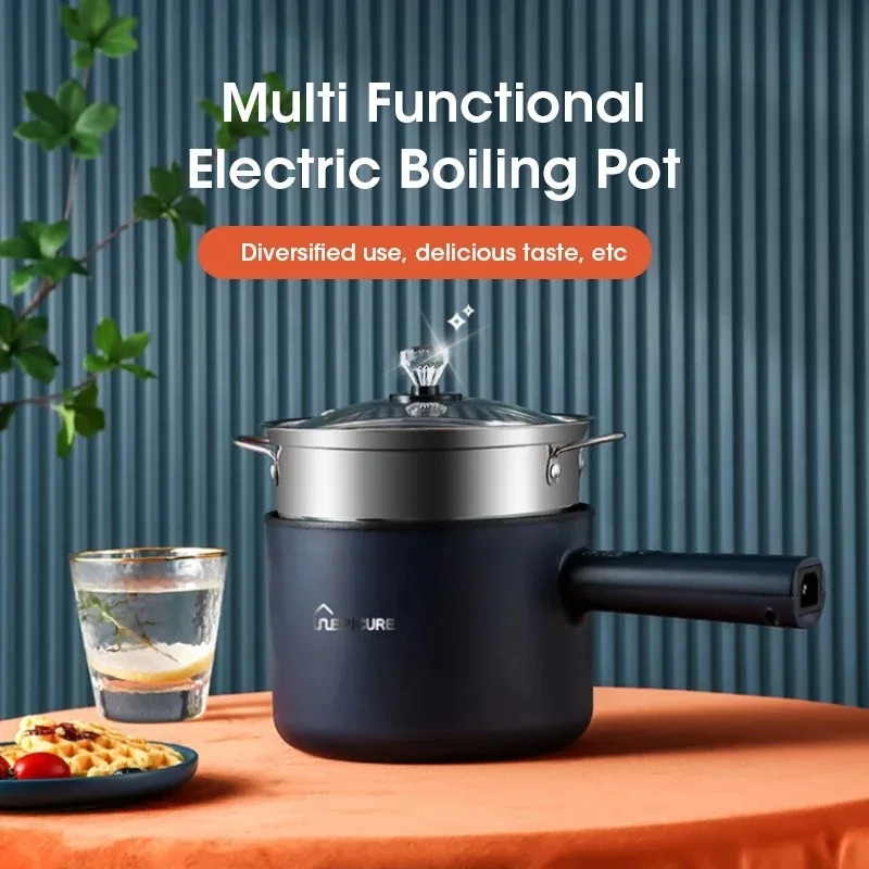 1.8L Mini Household Electric Rice Cooker Multifunction Hot Pot Non-stick Pan Single Double Layer for Students Dormitory