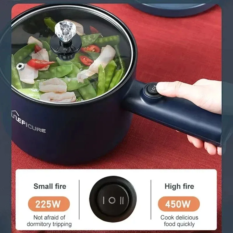 1.8L Mini Household Electric Rice Cooker Multifunction Hot Pot Non-stick Pan Single Double Layer for Students Dormitory