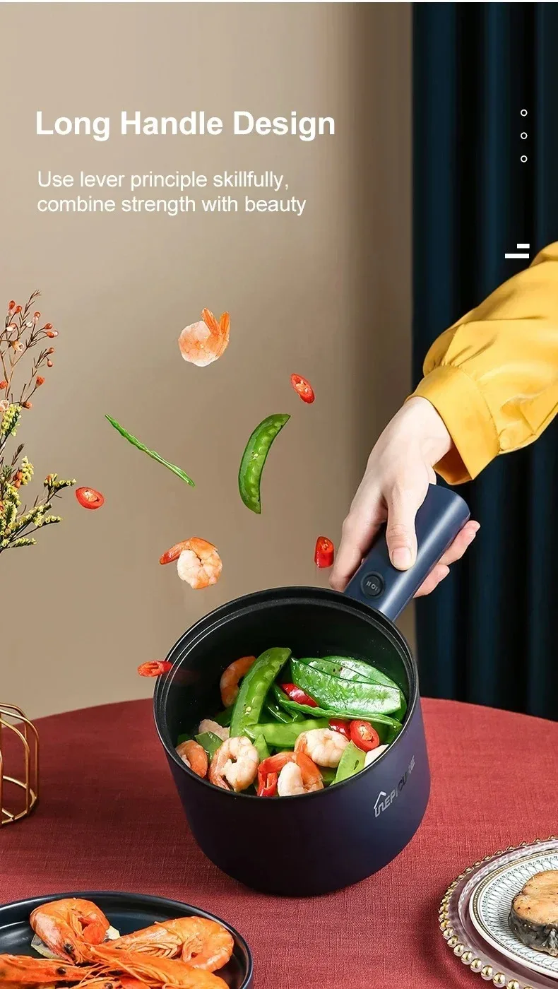 1.8L Mini Household Electric Rice Cooker Multifunction Hot Pot Non-stick Pan Single Double Layer for Students Dormitory