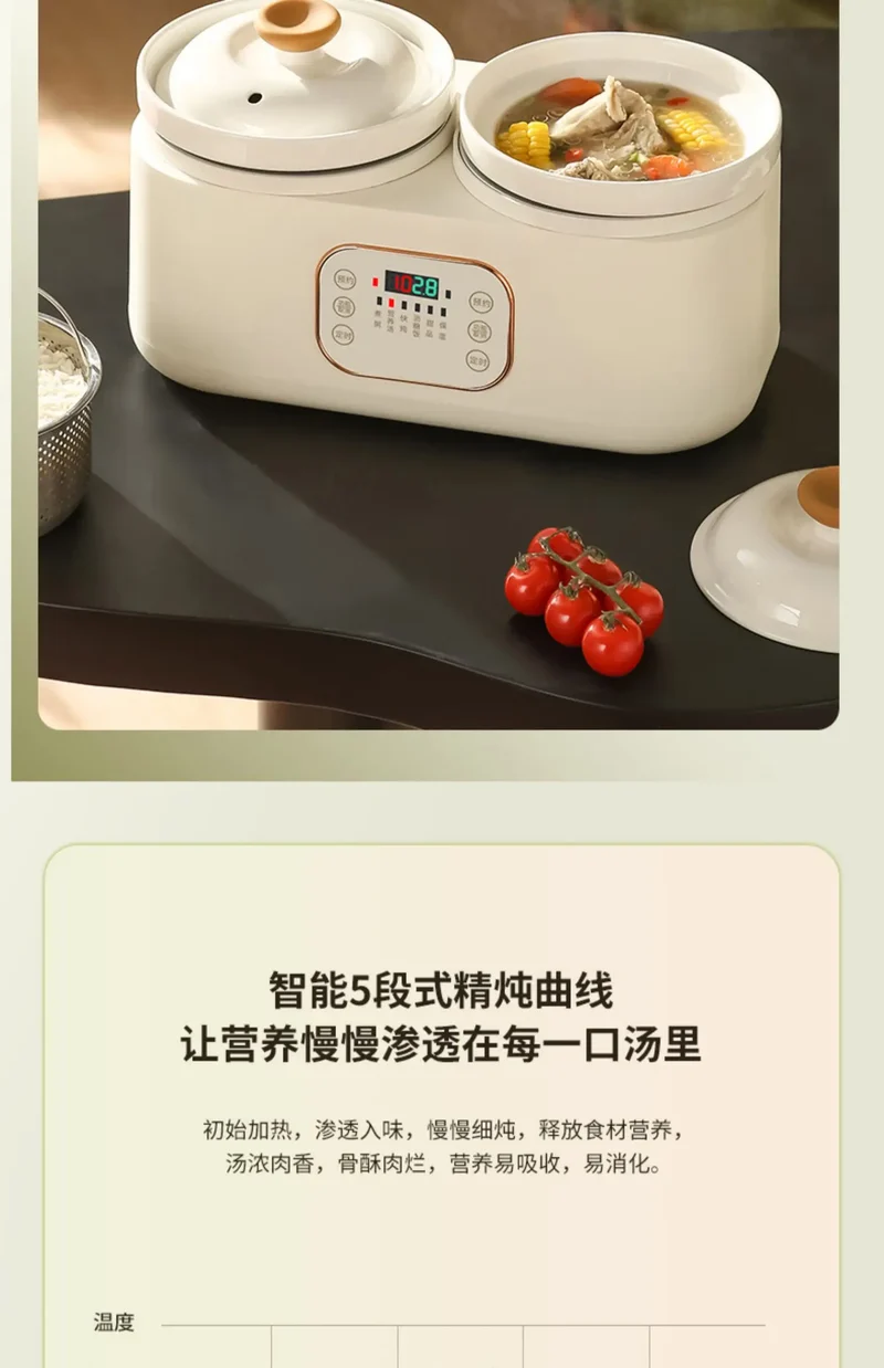Ceramic Electric Stew Pot Porridge Cooker Porridge Stew Pot Electric Casserole Household Automatic Stew Pot Самогонный Аппарат