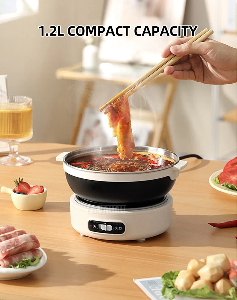 Kitchen Fast Heating Cooker Durable Portable Foldable Multi Cooker Split Stainless Steel Electric Pot