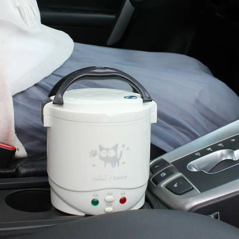 Electric Mini Rice Cooker Portable MultiCooker Household Rice Cookers 12V 24V 220V Pot Cooking Machine Pans For Car Truck Home