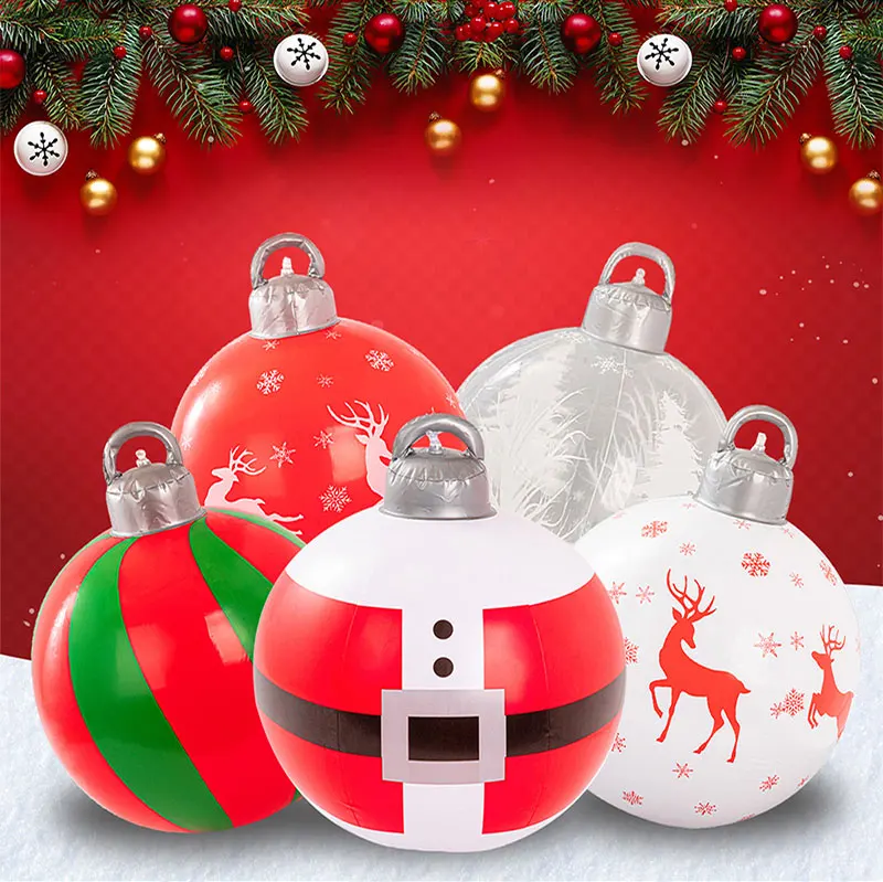 Multiple Styles Giant Inflatable Christmas Ball Home Outdoor Inflatable Decoration Christmas Snowman PVC Inflatable Decorated