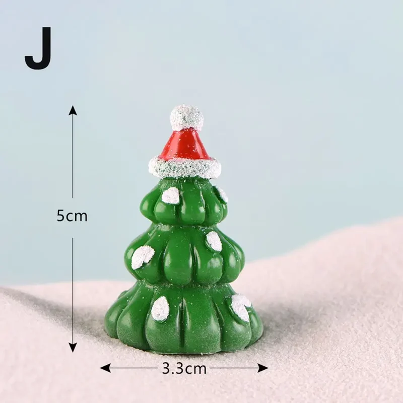 Gift Box Snowman Terrarium Dollhouse Fairy Garden Figures Micro Landscape Ornaments Figurines Christmas Miniature