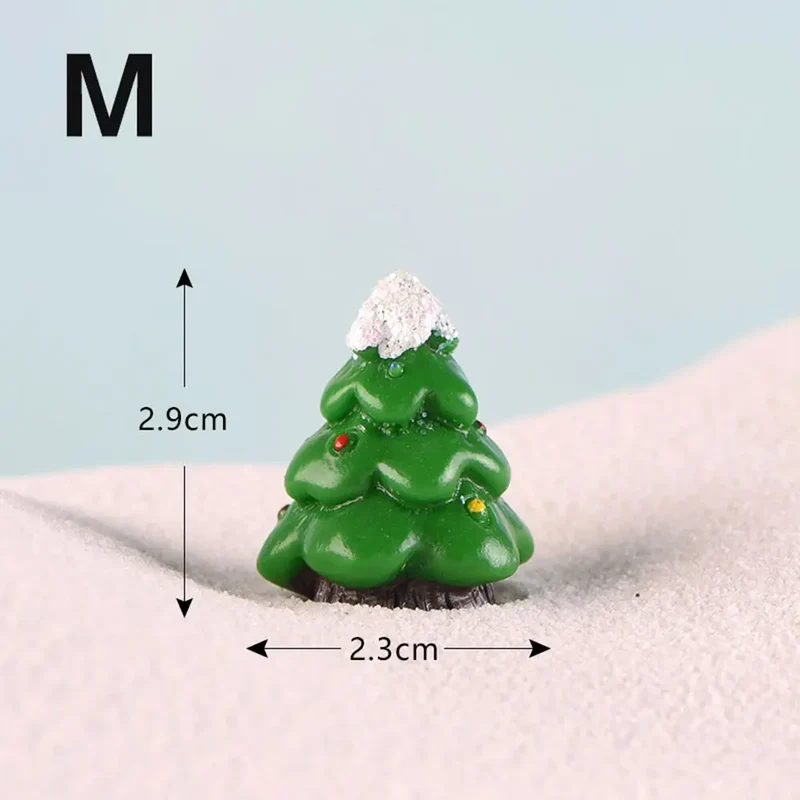 Gift Box Snowman Terrarium Dollhouse Fairy Garden Figures Micro Landscape Ornaments Figurines Christmas Miniature