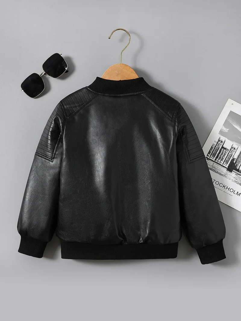 2025 Autumn Winter New Boys' -Lined Zip-Up Jacket
