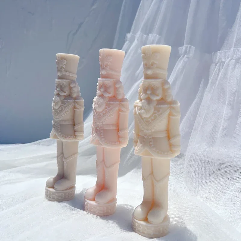Nutcracker Silicone Candle Mold Dinner Soy Wax Silicone Mould Christmas Ornaments Christmas Decor Silicone Mold