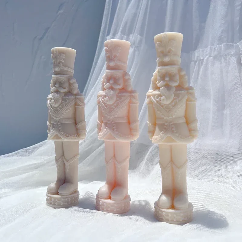 Nutcracker Silicone Candle Mold Dinner Soy Wax Silicone Mould Christmas Ornaments Christmas Decor Silicone Mold