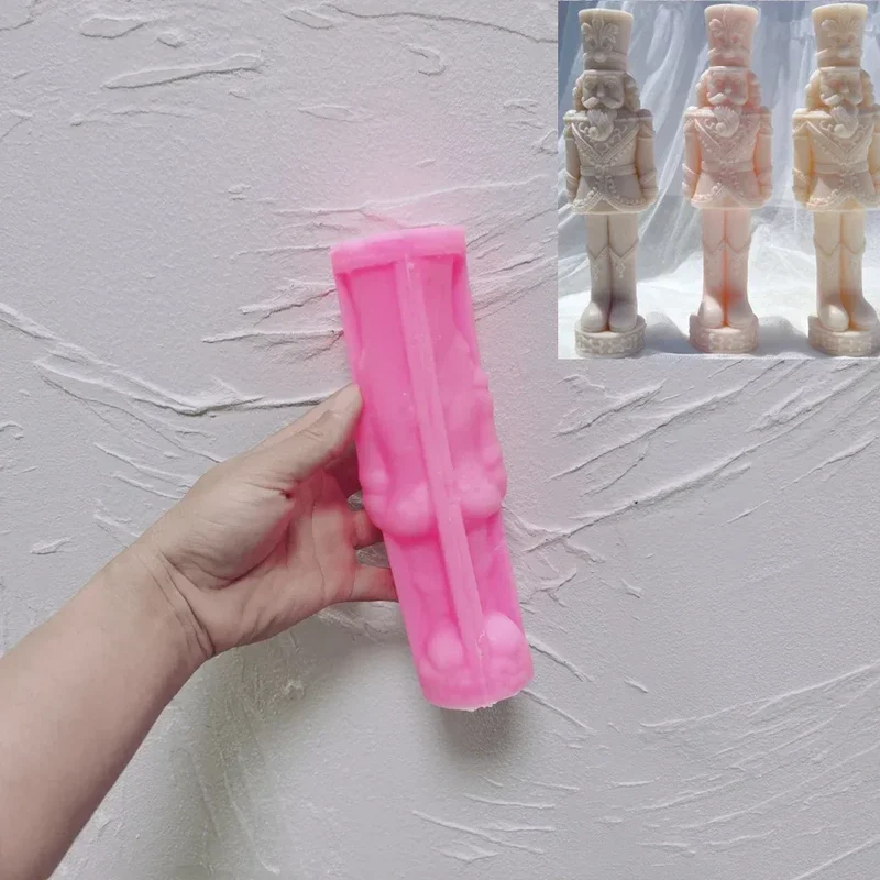 Nutcracker Silicone Candle Mold Dinner Soy Wax Silicone Mould Christmas Ornaments Christmas Decor Silicone Mold