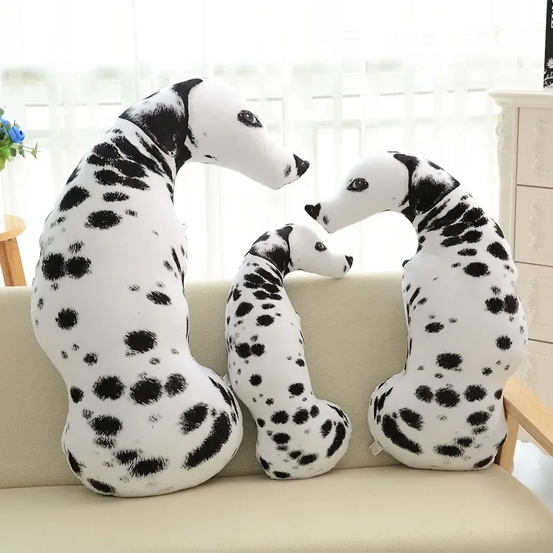 3D Cute Bend Dog Pillow 20CM Throw Lifelike Animal Funny Head Cosplay Children Favorite Toy Cushion Christmas Gift