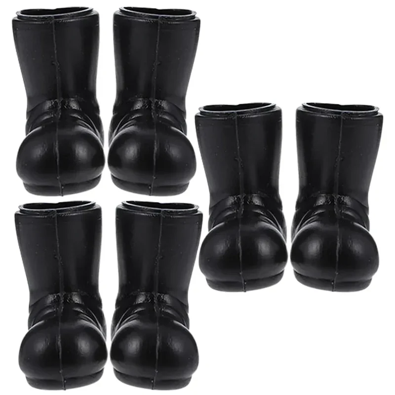3 Pairs Plastic Mini Christmas Boots Child Baby Toys Small Gnomes Shoes Miniature Santa Claus Decoration Figurines Mini House