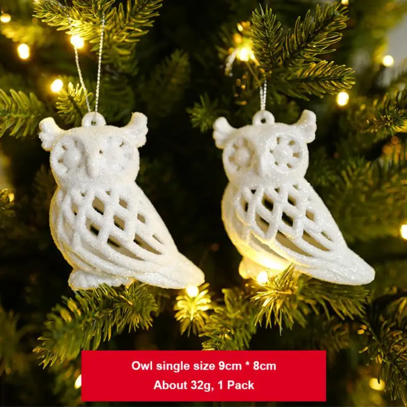 3Pcs Xmas Tree Pendants Snowflake Angel Deer Hanging Ornaments Christmas Decorations For Home Kids Toy New Year Party Decor