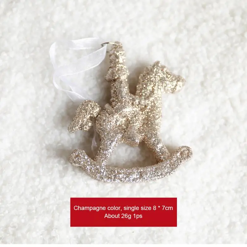 3Pcs Xmas Tree Pendants Snowflake Angel Deer Hanging Ornaments Christmas Decorations For Home Kids Toy New Year Party Decor