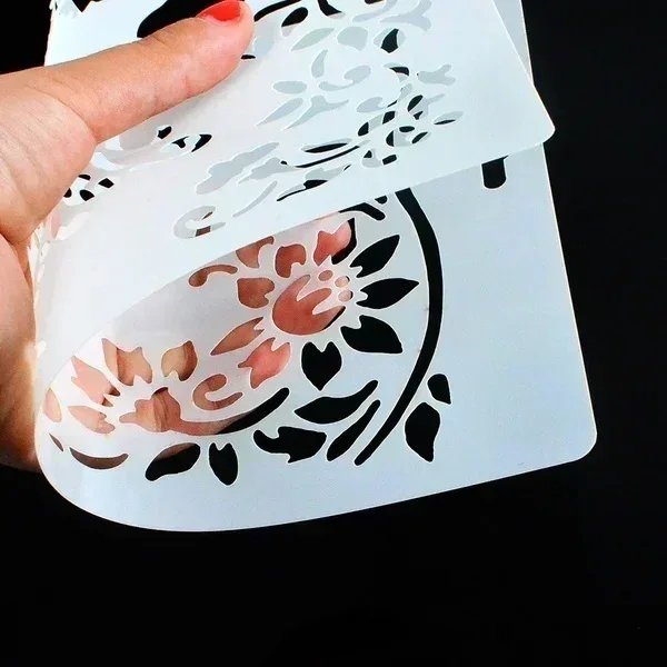 20*20 cm DIY mandala mold for painting stencils stamped photo album embossed paper card on wood, fabric wall christmas deer