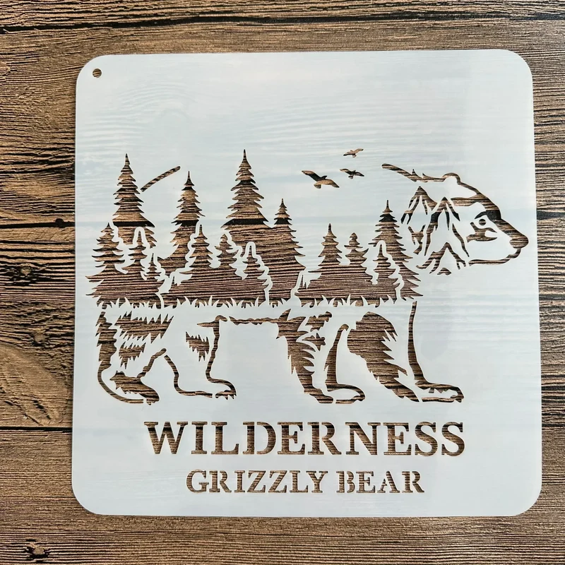 20*20 cm DIY mandala mold for painting stencils stamped photo album embossed paper card on wood, fabric wall christmas deer