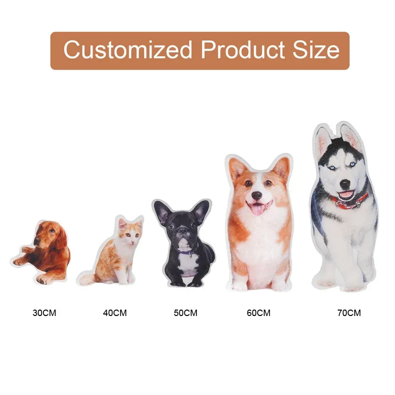 Personalized Photo DIY Pet Cushion Stuffed Animal Pillow Custom Dog Cat Picture Cushion Christmas gifts Loss Memorial gift