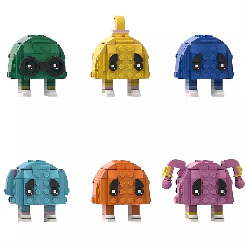 Bricklink Friends Fast Food Restaurant Anime Figures Bricks Head Ronald Milkshake Grimaced Building Blocks Toys Christmas Gift