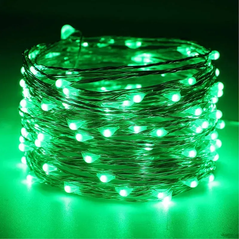 100/2M Outdoor LED String Lights Garland Waterproof Fairy Light Christmas Wedding Party Holiday Gardening Decoration USB/Battery