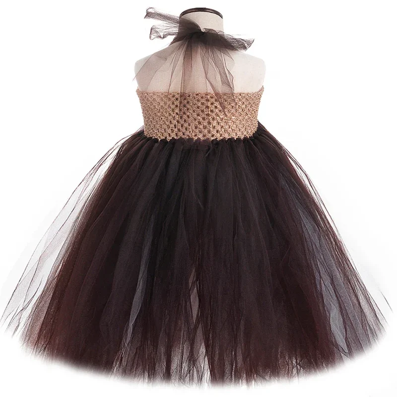 Cute Owl Tutu Dress for Baby Girls Birthday Halloween Costumes Kids Christmas Fancy Outfit Cartoon Animal Child New Year Clothes