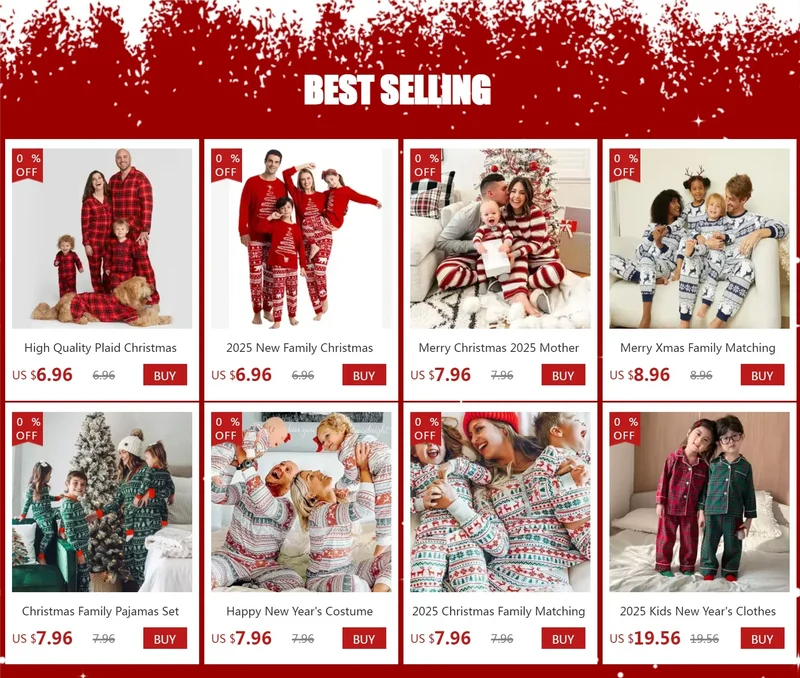 Merry Christmas 2025 Mother Father Kids Matching Pajamas Set Striped Casual Loose Pyjamas Xmas Family Look Holiday Wear Pjs Gift