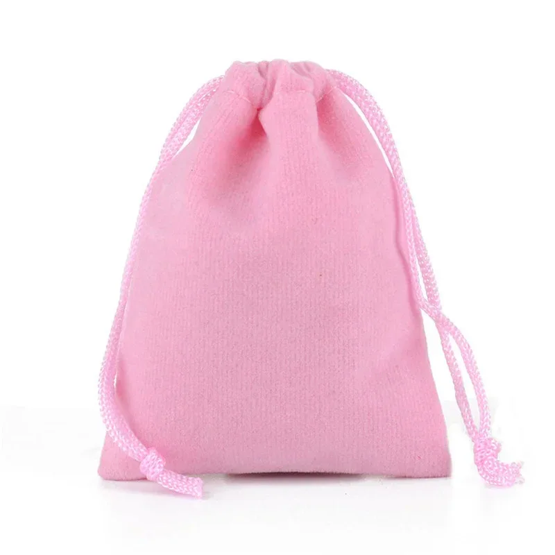 25 Pieces/Batch 15x20 10x15 13x18 9x12 7x9 5x7cm Velvet Drawstring Bag With Jewelry Bag Christmas Wedding Gift Red Velvet Bag