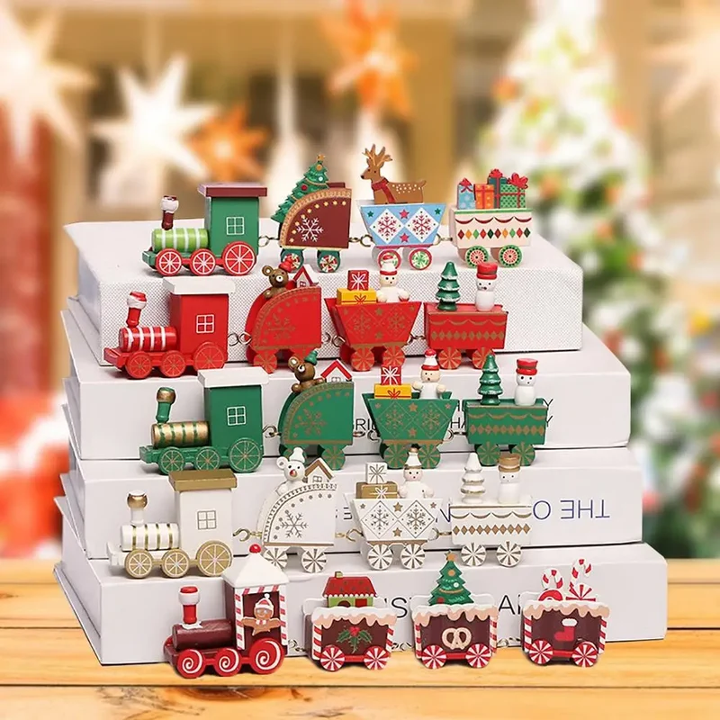 Christmas Train Merry Christmas Decorations For Home 2025 Cristmas Ornament Xmas Navidad Noel Gifts Happy New Year 2026 Gifts