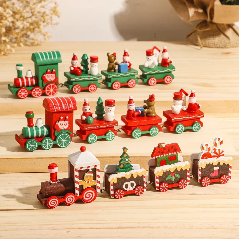 Christmas Train Merry Christmas Decorations For Home 2025 Cristmas Ornament Xmas Navidad Noel Gifts Happy New Year 2026 Gifts