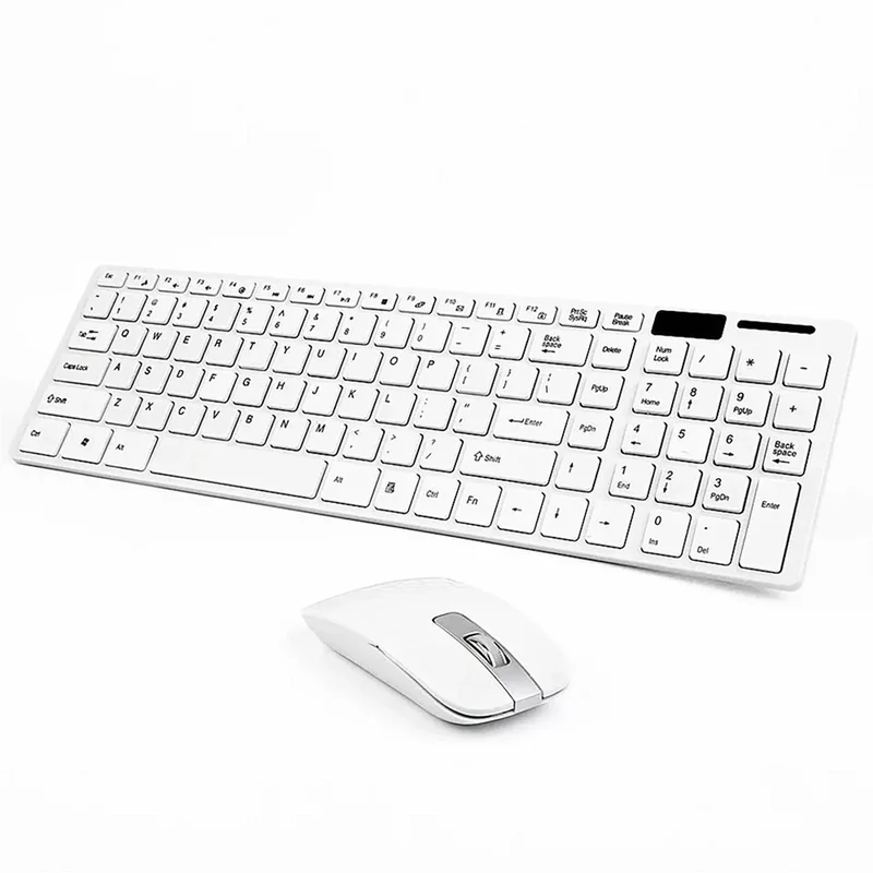 Ultra-thin 2.4G Wireless Keyboard Mouse Set with Keyboard Film Computer Office Gaming Silent Keyboard and Mouse（No Battery）