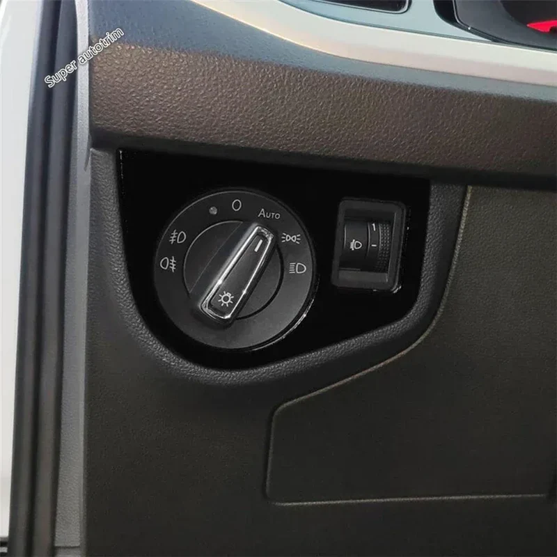 Center Control Gear Shift Panel Inner Door Armrest Handle Cover Trim Black Fit For VW Volkswagen Polo 2019 - 2023 Accessories
