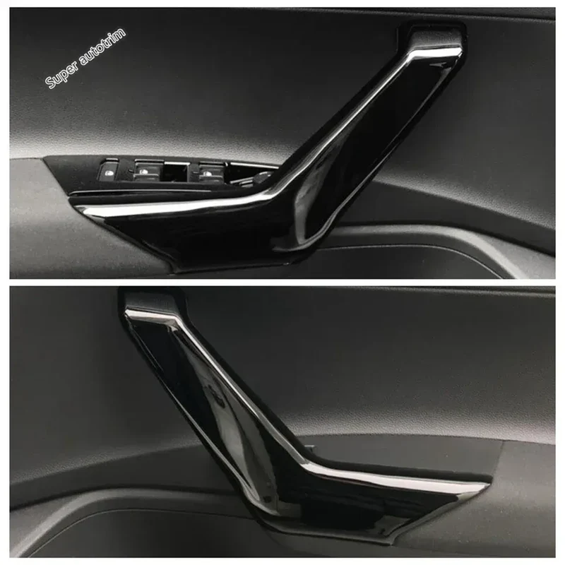 Center Control Gear Shift Panel Inner Door Armrest Handle Cover Trim Black Fit For VW Volkswagen Polo 2019 - 2023 Accessories