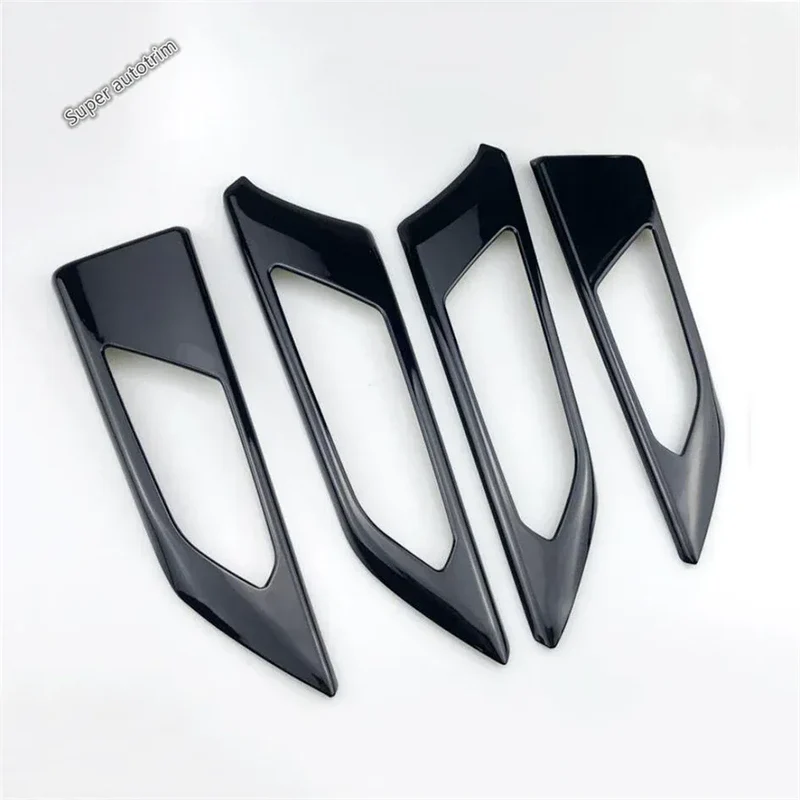 Center Control Gear Shift Panel Inner Door Armrest Handle Cover Trim Black Fit For VW Volkswagen Polo 2019 - 2023 Accessories