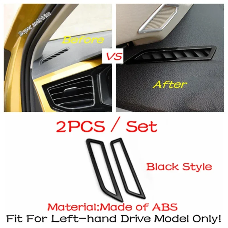 Center Control Gear Shift Panel Inner Door Armrest Handle Cover Trim Black Fit For VW Volkswagen Polo 2019 - 2023 Accessories
