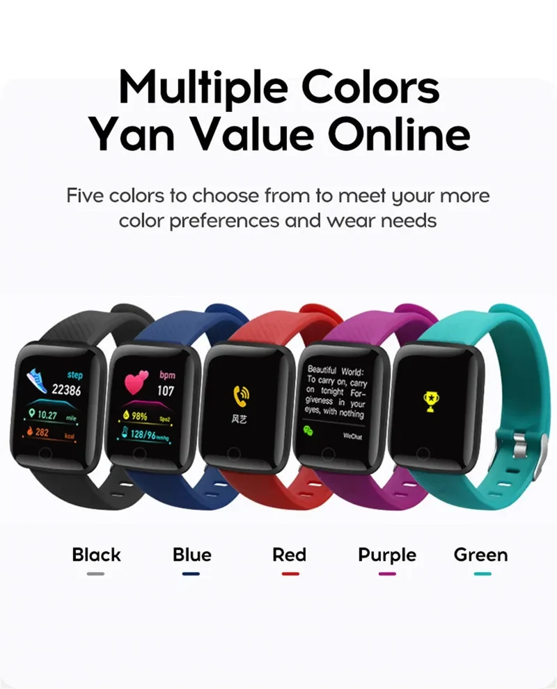 Smartwatch Men Women Wristwatches Smart Watch Message Fitness Monitor Bracelet Birthday Gift Electronic Clock For Android IOS