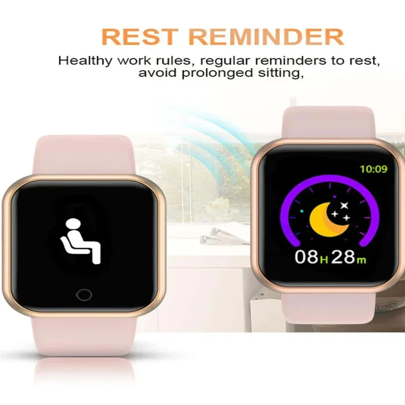 Smartwatch Men Women Wristwatches Smart Watch Message Fitness Monitor Bracelet Birthday Gift Electronic Clock For Android IOS
