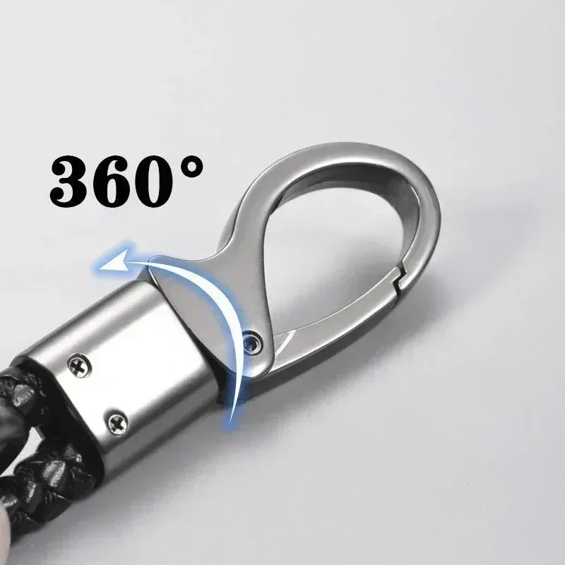 Metal Car Keychain Leather Rope Key Rings Keyring For Jeep Renegade Compass Wrangler Patriot Grand Cherokee Rubicon Accessories