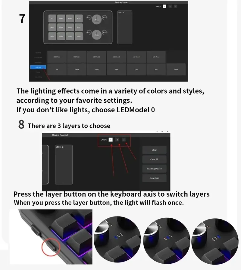12 Key 2 Knob Mini Macro Custom Keyboard Bluetooth/3 Modes Programming Mechanical Keyboard Gaming Drawing Switch Hot-swap Keypad