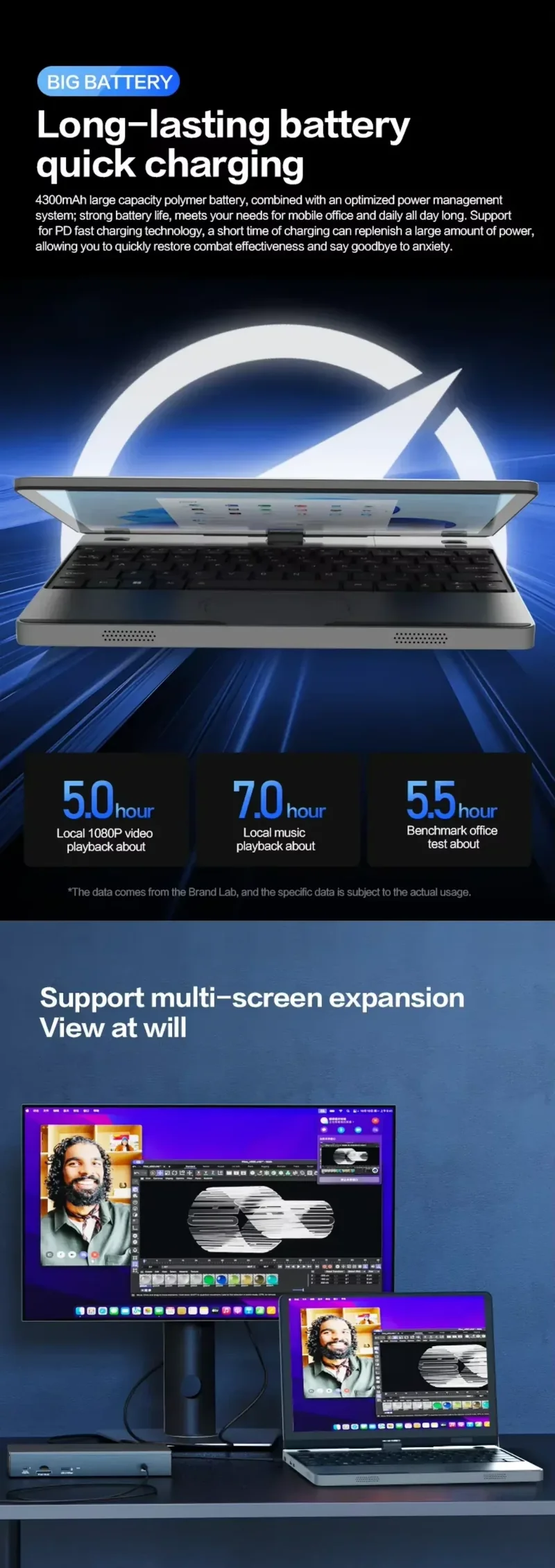 Portable Mini Laptop 10.5inch Touch Screen Notebook N150 32GB+128GB-1TB IPS Small Notebook Portable PC Micro Computer windows 11