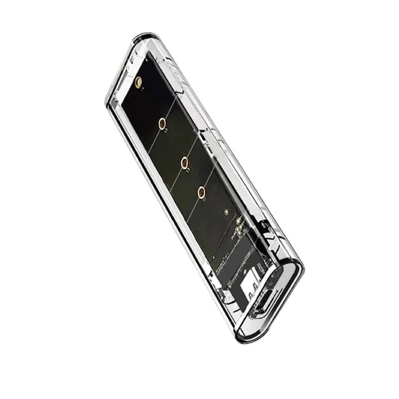 M.2 NVME PCIe NGFF SATA Dual Protocol SSD Case Clear USB Type C 10Gbps PCI-E M2 SSD Transparent External Enclosure Hard Disk Box