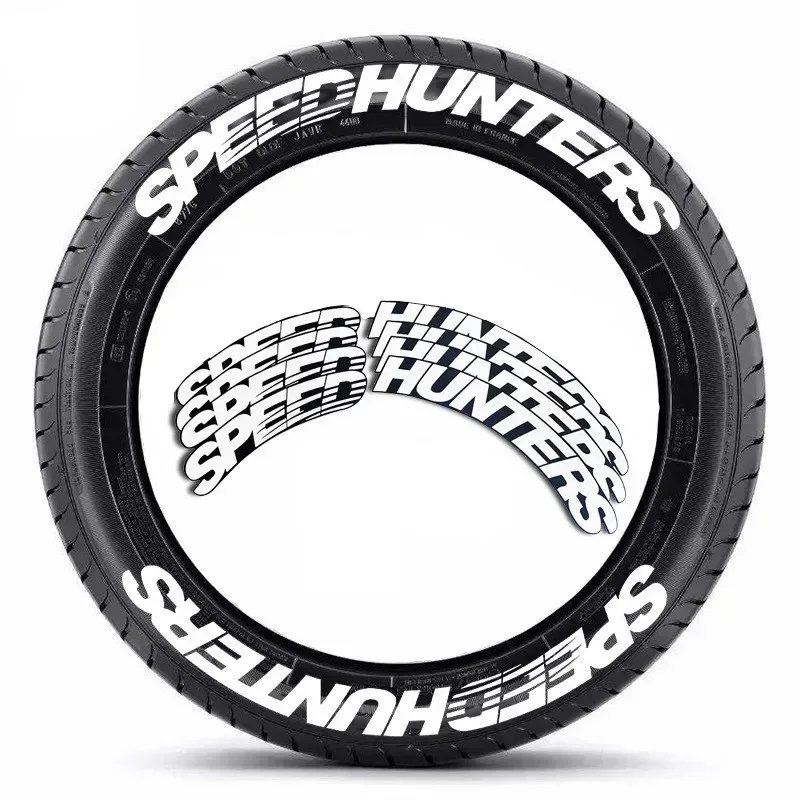 3D Car Tires & Rim Stickers PVC Waterproof Letters Decal Automobile Motorcycle Tire Decoration Wheel Sticker for SPEED HUNTETERS