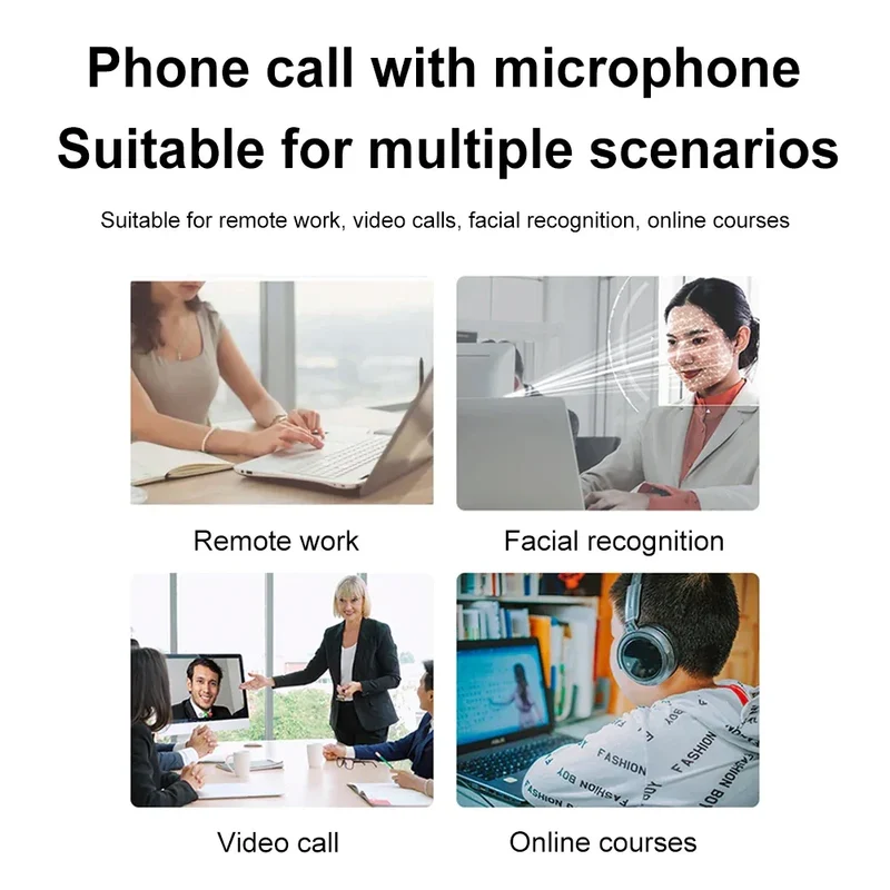 Facial Recognition Webcam Windows Hello 1MP 720P/2MP 1080P Web Camera IR Facial Recognition Login For Laptop PC Camera with Mic