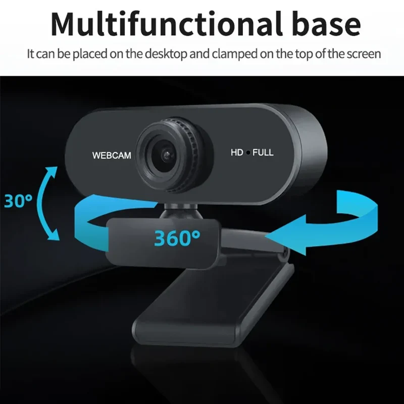 USB HD 1080P/2K Web Camera Plug and Play with Microphone Business Webcam Autofocus for PC/Laptop Conferencing and Video Calling