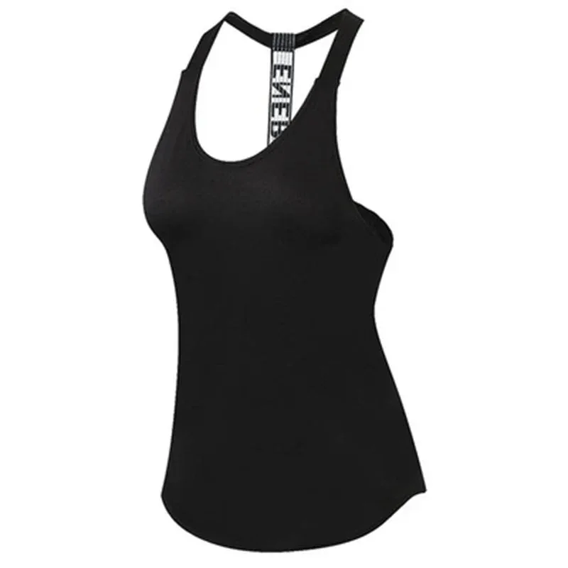 2024 Gym Tops Women's Sports Top Letter Backless Shirts Sleeveless Yoga Tops Fitness Running Quick Dry Tank Crop Top